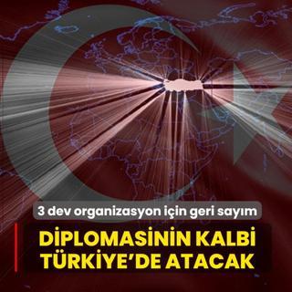 Diplomasinin kalbi Trkiye'de atacak: 3 dev organizasyon iin geri saym