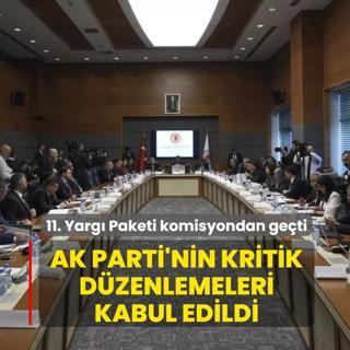 11. Yarg Paketi komisyondan geti! AK Parti'nin kritik dzenlemeleri kabul edildi