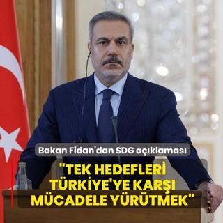 Bakan Fidan'dan SDG aklamas: Tek hedefleri Trkiye'ye kar mcadele yrtmek