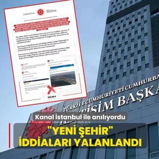 Kanal stanbul ile anlyordu... Yeni ehir iddialar yalanland