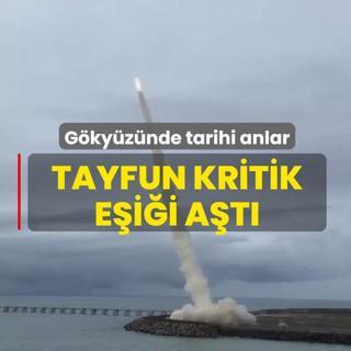 Gkyznde tarihi anlar! Tayfun kritik eii at