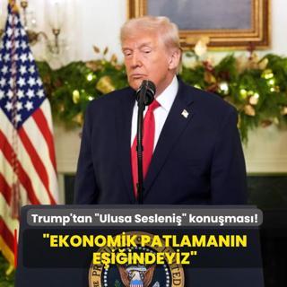 Trump'tan �Ulusa Sesleni�� konu�mas�: Ekonomik patlaman�n e�i�indeyiz