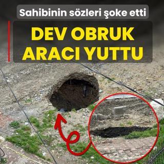 Dev obruk arac� yuttu! Sahibinin s�zleri �oke etti