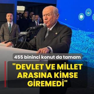 455 bininci konut teslim t�reni: Bah�eli: Devlet ve millet aras�na kimse giremedi