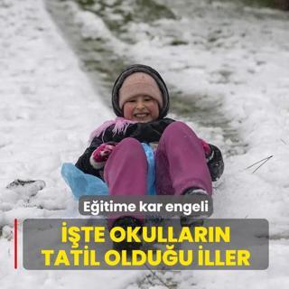 E�itime kar engeli! ��te okullar�n tatil oldu�u iller