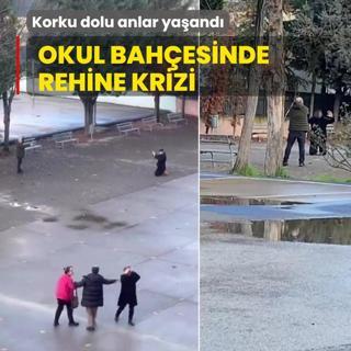 Okul bah�esinde rehine krizi! Korku dolu anlar ya�and�