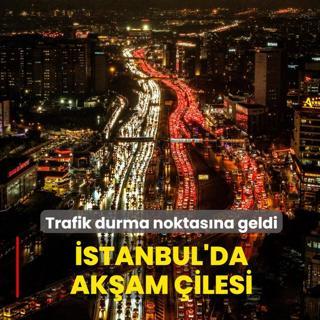 �stanbul'da ak�am �ilesi... Trafik durma noktas�na geldi