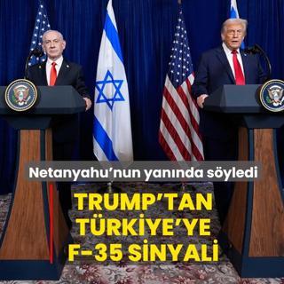 Netanyahu'nun yan�nda s�yledi: Trump'tan T�rkiye'ye F-35 sinyali