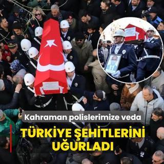 T�rkiye �ehitlerini u�urlad�... Kahraman polislerimize veda