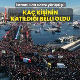�stanbul'daki Gazze y�r�y���ne ka� ki�inin kat�ld��� belli oldu