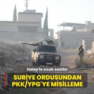 Halep'te s�cak saatler! Suriye ordusundan ter�r �rg�t�ne �HA misillemesi