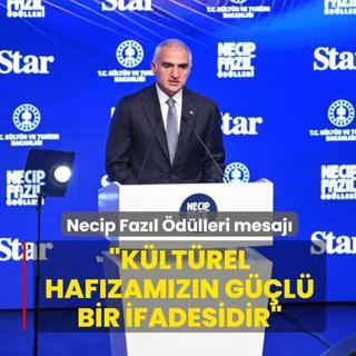 Bakan Ersoy'dan Necip Faz�l �d�lleri mesaj�: K�lt�rel haf�zam�z�n g��l� bir ifadesidir