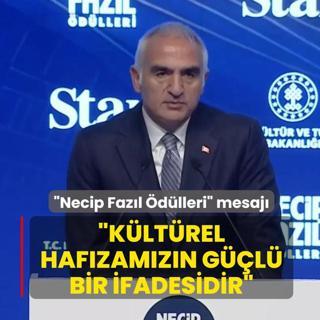 Bakan Ersoy'dan Necip Faz�l �d�lleri mesaj�: K�lt�rel haf�zam�z�n g��l� bir ifadesidir