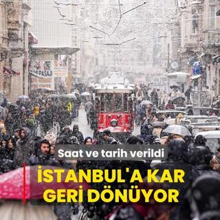 Saat ve tarih verildi: �stanbul'a kar geri d�n�yor