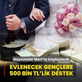 Evlenecek gen�lere 500 bin TL'lik b�y�k destek! Ba�vurular Mart'ta ba�layacak