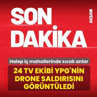 Halep'in �eyh Maksud mahallesinde s�cak anlar... 24 TV ekibi ter�r �rg�t� YPG'nin drone sald�r�s�n� g�r�nt�ledi