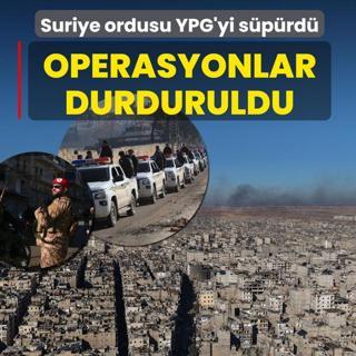 Suriye ordusu YPG'yi s�p�rd�! Bir mahallede t�m operasyonlar durduruldu