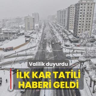 Valilik duyurdu... �lk kar tatili haberi geldi