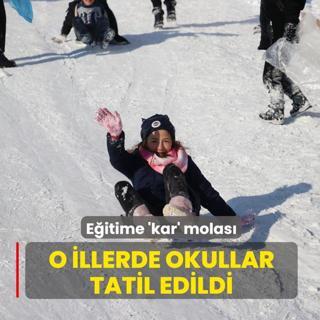 E�itime 'kar' molas�... O illerde okullar tatil edildi