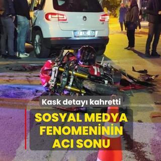 Kask detay� kahretti! Sosyal medya fenomeninin ac� sonu