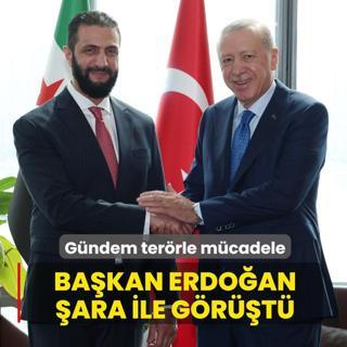 Ba�kan Erdo�an, Suriye Cumhurba�kan� �ara ile g�r��t�... G�ndem ter�rle m�cadele