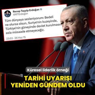 K�resel liderlik �rne�i... Ba�kan Erdo�an'�n tarihi uyar�s� yeniden g�ndemde