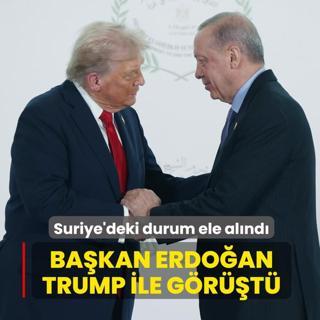 Ba�kan Erdo�an, Trump ile g�r��t�
