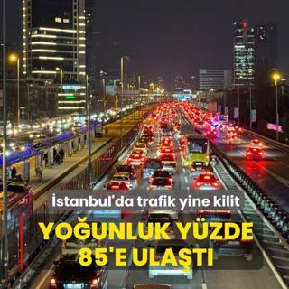�stanbul'da trafik yine kilit... Yo�unluk y�zde 85'e ula�t�