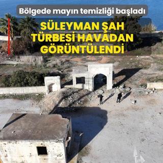 S�leyman �ah T�rbesi havadan g�r�nt�lendi... B�lgede may�n temizli�i ba�lad�
