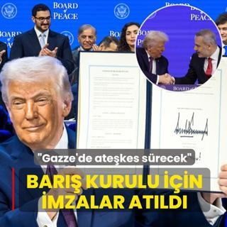 Gazze Bar�� Kurulu i�in imzalar at�ld�... Trump: Gazze'de ate�kes s�recek