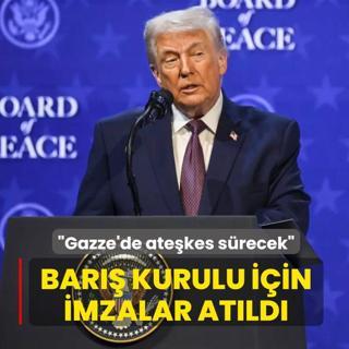 Gazze Bar�� Kurulu i�in imzalar at�ld�... Trump: Gazze'de ate�kes s�recek