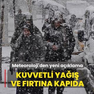 Meteoroloji'den yeni a��klama! Kuvvetli ya��� ve f�rt�na kap�da