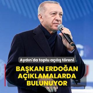 Ba�kan Erdo�an a��klamalarda bulunuyor