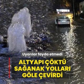 Uyar�lar fayda etmedi! Altyap� ��kt�, sa�anak yollar� g�le �evirdi