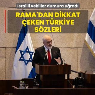 �srail Parlamentosu'nda a��klad�! Arnavutluk Ba�bakan� Rama'dan dikkat �eken T�rkiye s�zleri