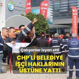CHP'li belediye i��i haklar�n�n �st�ne yatt�! �al��anlar isyan etti