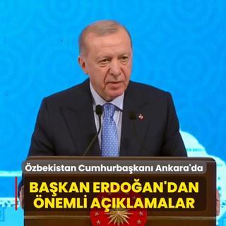 �zbekistan Cumhurba�kan� Mirziyoyev Ankara'da... Ba�kan Erdo�an'dan �nemli a��klamalar