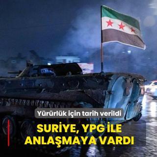 Suriye, YPG ile anla�maya vard�! Y�r�rl�k i�in tarih verildi