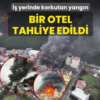 �� yerinde korkutan yang�n! Bir otel tahliye edildi