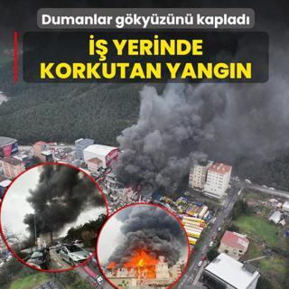 �� yerinde korkutan yang�n! Dumanlar g�ky�z�n� kaplad�