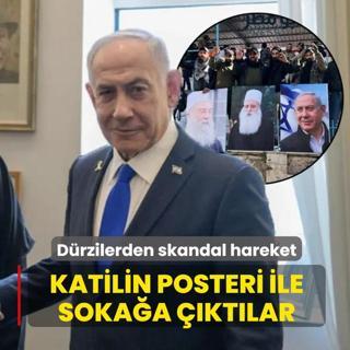 D�rzilerden tansiyonu y�kseltecek g�steri! Katilin posterini ta��d�lar