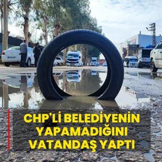 CHP'li belediyenin yapmad��� hizmeti vatanda� yapt�: Yollar k�stebek yuvas�na d�nd�