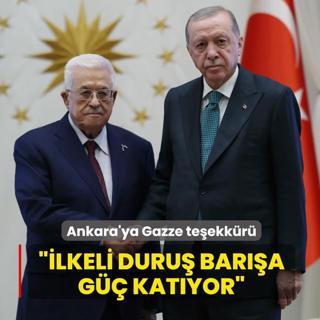 Filistin lideri Abbas'tan Ankara'ya te�ekk�r: �lkeli duru� bar��a g�� kat�yor