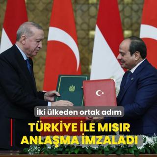 �ki �lkeden ortak ad�m... T�rkiye ile M�s�r aras�nda anla�ma imzaland�