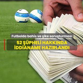 Futbolda bahis ve �ike iddialar�na ili�kin iddianame haz�rland�