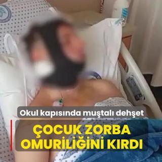 Okul kap�s�nda mu�tal� deh�et