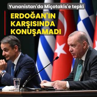 Mi�otakis, Erdo�an'�n kar��s�nda konu�amad�!