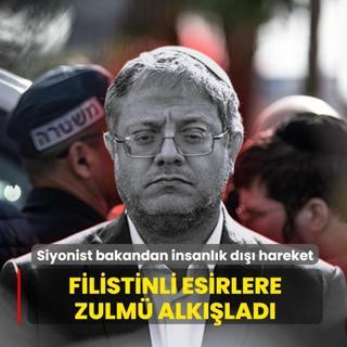 Siyonist bakandan insanl�k d��� hareket: Filistinli esirlere zulm� alk��lad�