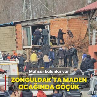 Zonguldak'ta maden oca��nda g���k: Mahsur kalanlar var