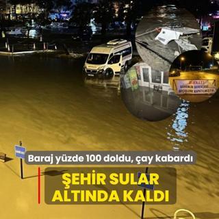Baraj y�zde 100 doldu, �ay kabard�! �ehir sular alt�nda kald�